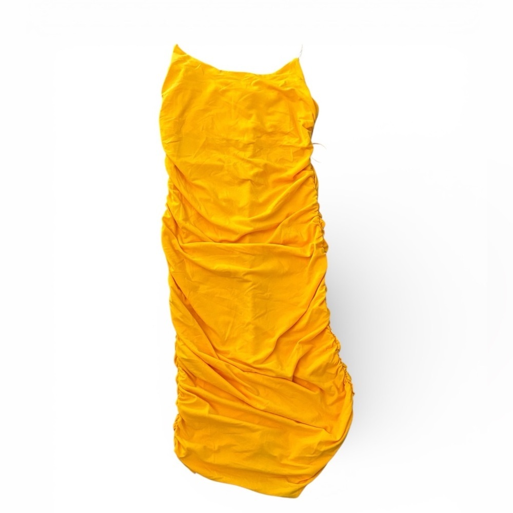 Fashion Nova Yellow Midi Dress